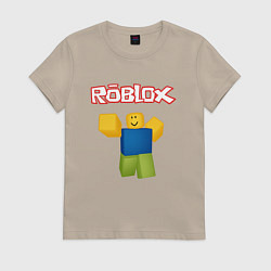 Футболка хлопковая женская ROBLOX, цвет: миндальный