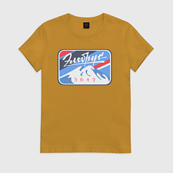Футболка хлопковая женская Эльбрус 5642, цвет: горчичный