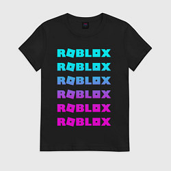 Футболка хлопковая женская ROBLOX, цвет: черный