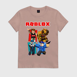 Футболка хлопковая женская ROBLOX, цвет: пыльно-розовый