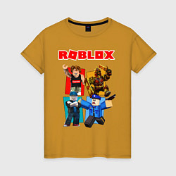 Футболка хлопковая женская ROBLOX, цвет: горчичный