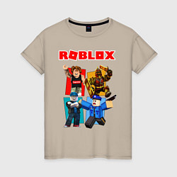 Футболка хлопковая женская ROBLOX, цвет: миндальный