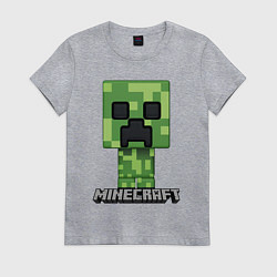 Футболка хлопковая женская MINECRAFT, цвет: меланж