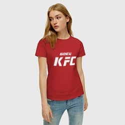 Футболка хлопковая женская Боец KFC, цвет: красный — фото 2