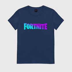 Футболка хлопковая женская FORTNITE 2, цвет: тёмно-синий