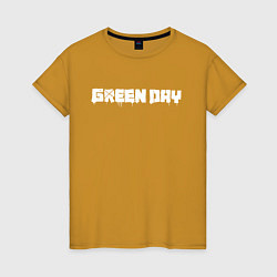 Футболка хлопковая женская GreenDay, цвет: горчичный
