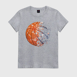 Футболка хлопковая женская BasketBall, цвет: меланж