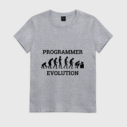 Женская футболка Эволюция программиста