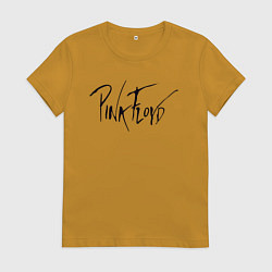 Футболка хлопковая женская Pink Floyd, цвет: горчичный