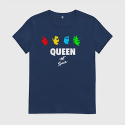 Футболка хлопковая женская Queen, цвет: тёмно-синий