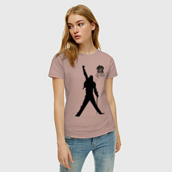Футболка хлопковая женская Queen двусторонняя, цвет: пыльно-розовый — фото 2