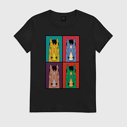 Футболка хлопковая женская BoJack Horseman, цвет: черный