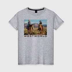 Футболка хлопковая женская Westworld Landscape, цвет: меланж