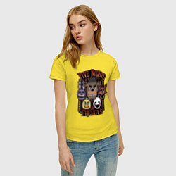 Футболка хлопковая женская FIVE NIGHTS AT FREDDYS, цвет: желтый — фото 2