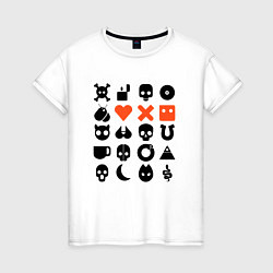 Футболка хлопковая женская LOVE DEATH ROBOTS LDR, цвет: белый