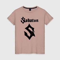 Футболка хлопковая женская Sabaton, цвет: пыльно-розовый