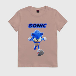 Футболка хлопковая женская SONIC, цвет: пыльно-розовый