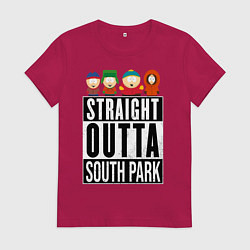 Футболка хлопковая женская SOUTH PARK, цвет: маджента