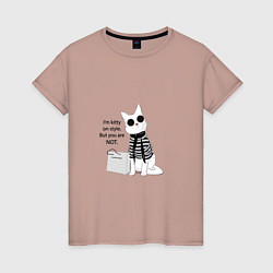 Женская футболка Kitty on style