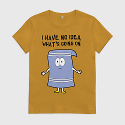 Футболка хлопковая женская South Park, Полотенчик, цвет: горчичный