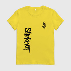 Футболка хлопковая женская SLIPKNOT, цвет: желтый