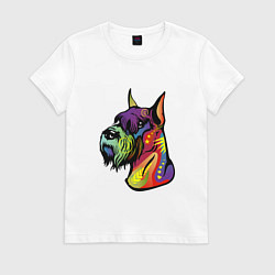 Женская футболка Берегись шнауцеров!