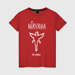 Футболка хлопковая женская Nirvana In utero, цвет: красный