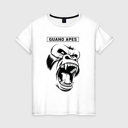 Футболка хлопковая женская Guano Apes, цвет: белый