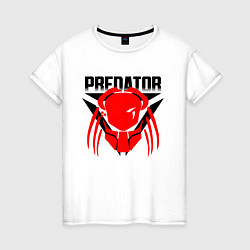 Футболка хлопковая женская PREDATOR, цвет: белый