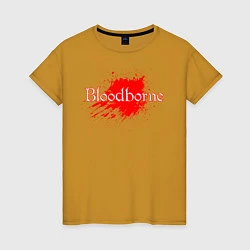 Футболка хлопковая женская Bloodborne, цвет: горчичный