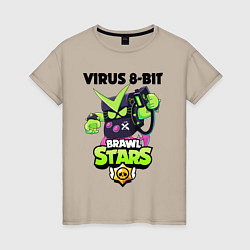 Женская футболка BRAWL STARS VIRUS 8-BIT