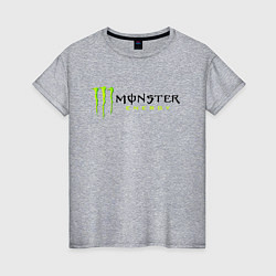 Футболка хлопковая женская MONSTER ENERGY, цвет: меланж