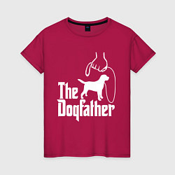 Футболка хлопковая женская The Dogfather - пародия, цвет: маджента