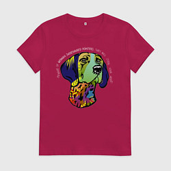 Женская футболка Берегись курцхаара