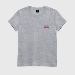 Футболка хлопковая женская SUBARU STI спина Z, цвет: меланж