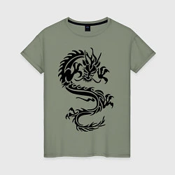 Женская футболка Дракон орнамент