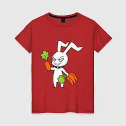 Женская футболка Злой заяц