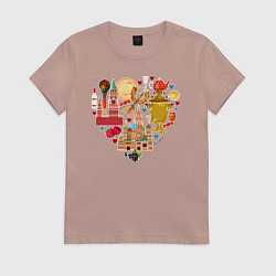 Женская футболка LOVE RUSSIA