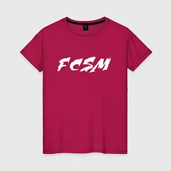 Футболка хлопковая женская FCSM, цвет: маджента