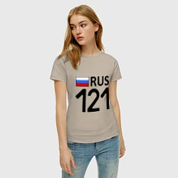 Футболка хлопковая женская RUS 121, цвет: миндальный — фото 2