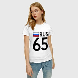 Футболка хлопковая женская RUS 65, цвет: белый — фото 2