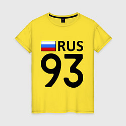 Футболка хлопковая женская RUS 93, цвет: желтый