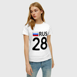 Футболка хлопковая женская RUS 28, цвет: белый — фото 2