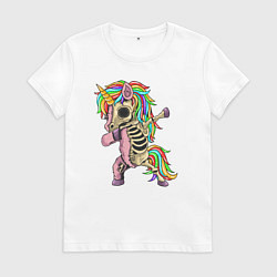 Женская футболка Единорог зомби