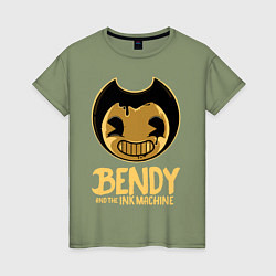 Футболка хлопковая женская Bendy And The Ink Machine, цвет: авокадо