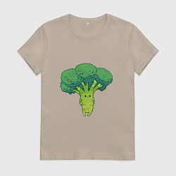 Женская футболка Симпатичный брокколи
