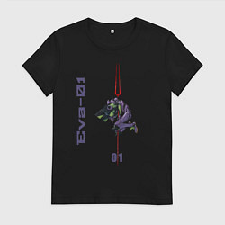 Футболка хлопковая женская Eva01, цвет: черный
