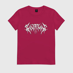 Футболка хлопковая женская GHOSTEMANE, цвет: маджента