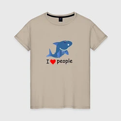 Женская футболка Добрая акула