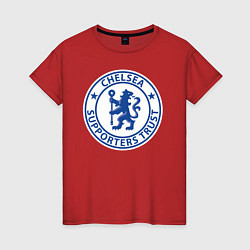 Футболка хлопковая женская Chelsea FC, цвет: красный